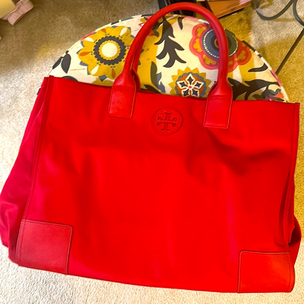 Red Tory Burch tote